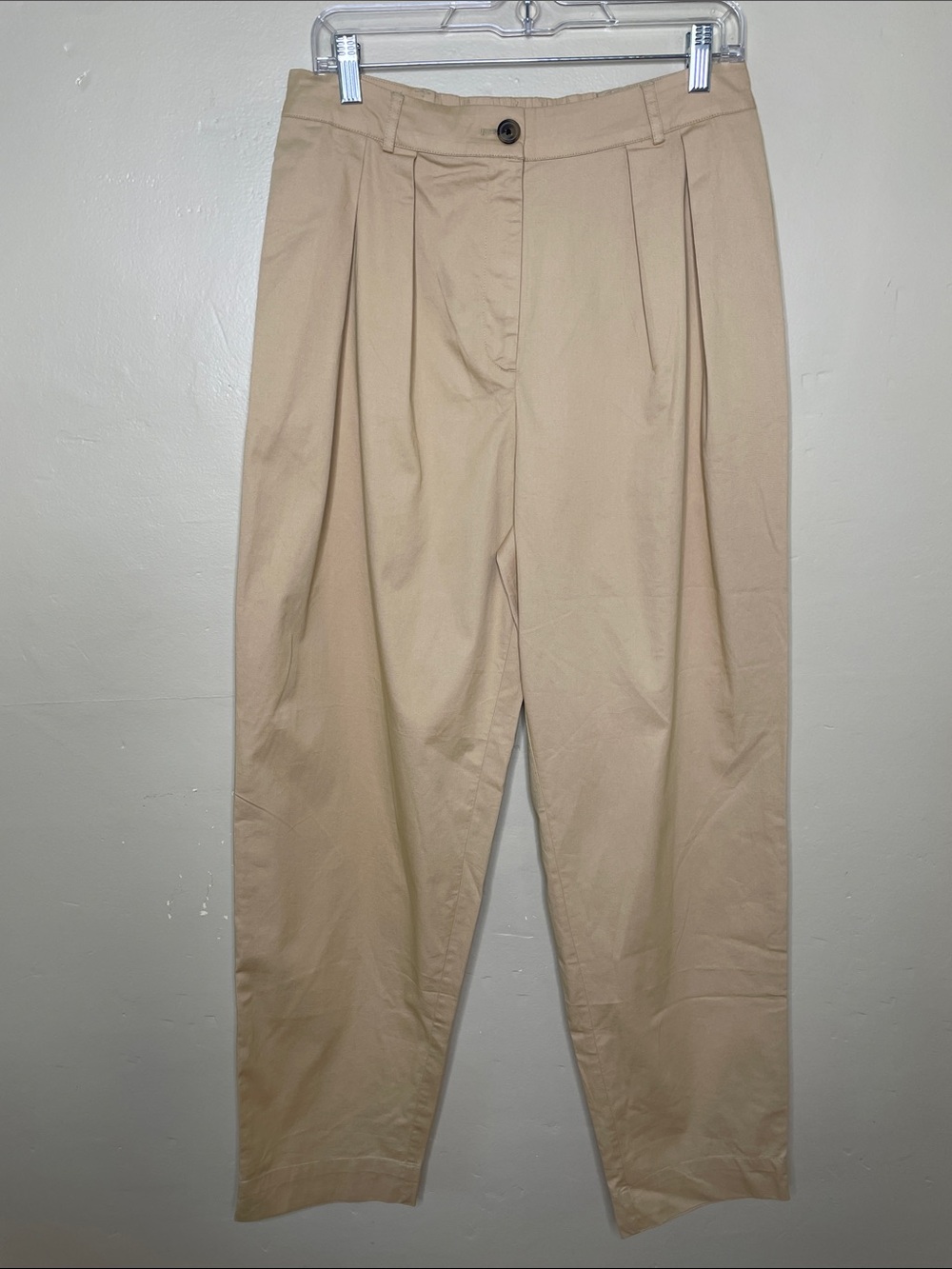 THE DROP “Signedblake” Women’s Loose Fit Stretch Cotton Pleated Pants NWT Medium